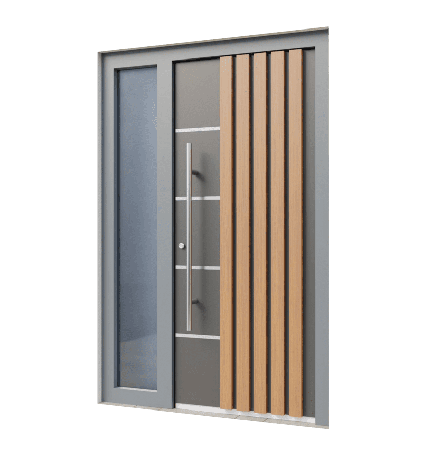 Alu Door 3D DOORS 02 - Window and Door Profiles in Aluminum, PVC and Wood - Window Profile