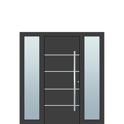 Single door with a double sidelights